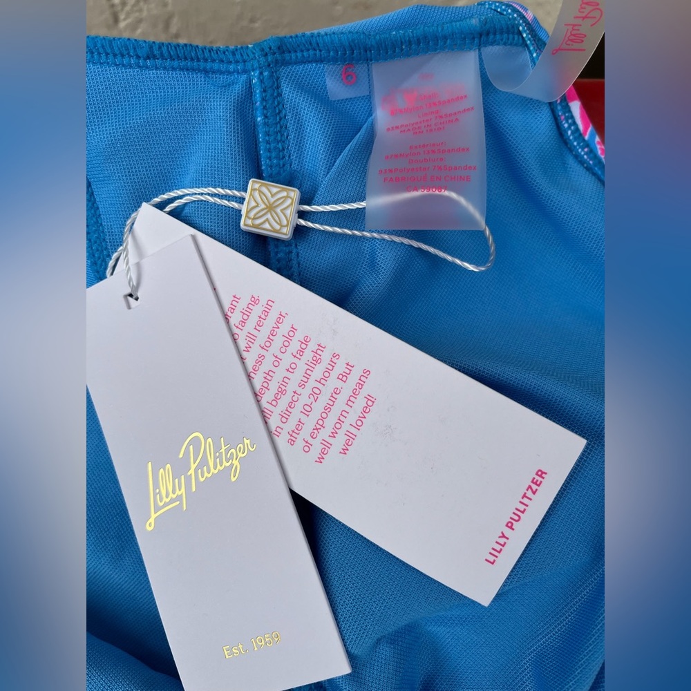 NWT Lilly Pulitzer "Coen Halter Tankini" top - size 6 - Picture 5 of 5